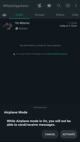 WhatsApp Aero